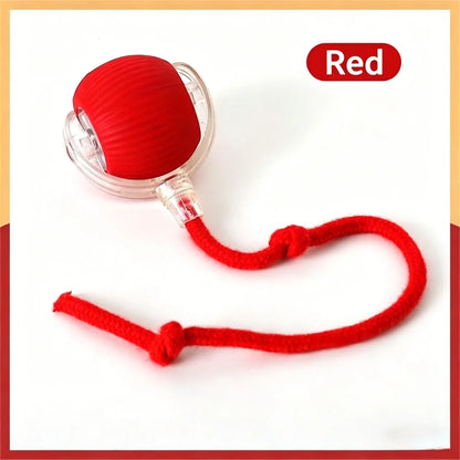 2026 Smart Automatic Rolling Interactive Toy for Kittens and Dogs - USB Rechargeable, Light-Up, Quiet, Bite-Resistant, Wear-Resistant, Non-Toxic with Adjustable Speed and Free Gift