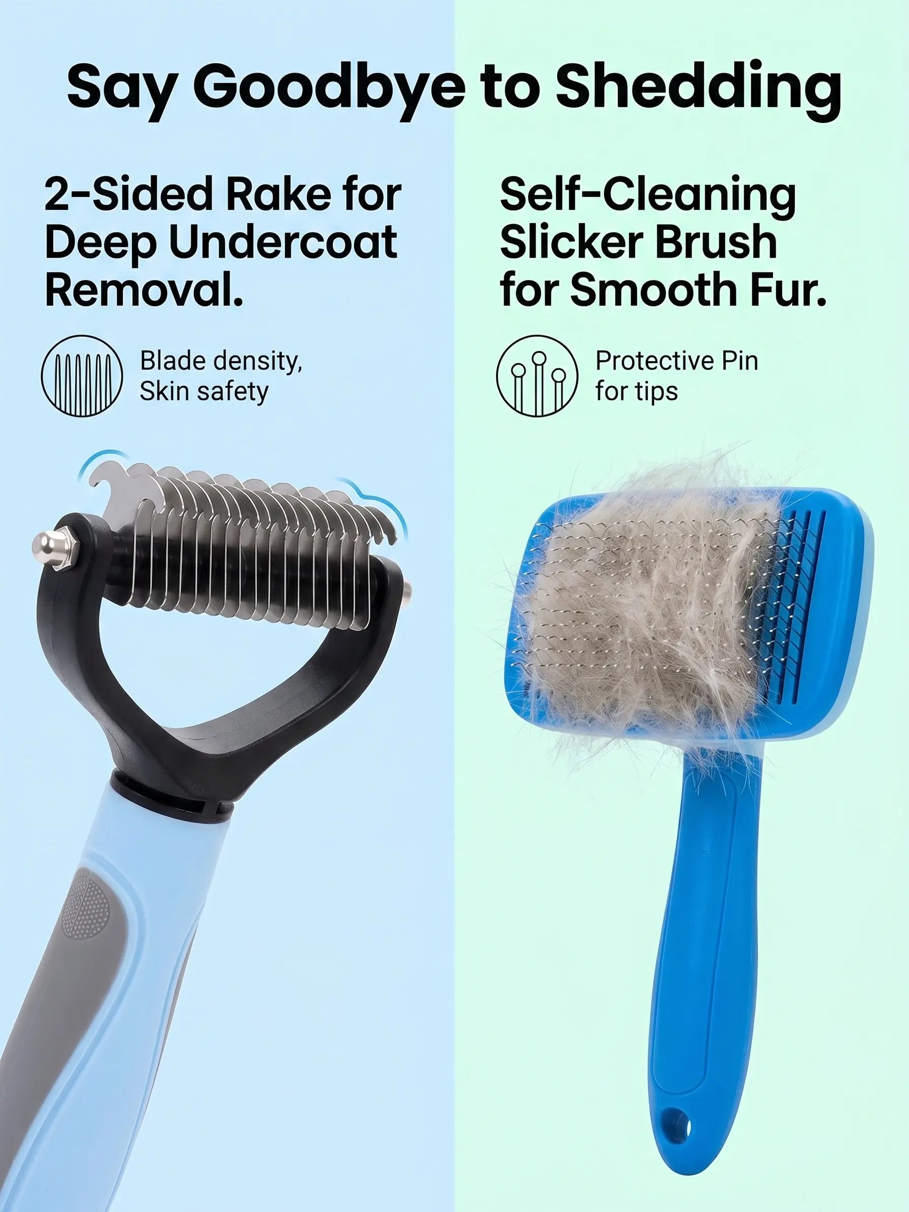 Professional Summer Pet Grooming Tool Set (8 Pieces) - Comprehensive Shedding and Oral Hygiene Kit for Dogs and Cats, Ideal for Indoor and Outdoor Use, Perfect Valentine’s Day Gift