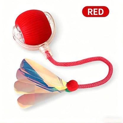 2026 Smart Automatic Rolling Interactive Toy for Kittens and Dogs - USB Rechargeable, Light-Up, Quiet, Bite-Resistant, Wear-Resistant, Non-Toxic with Adjustable Speed and Free Gift