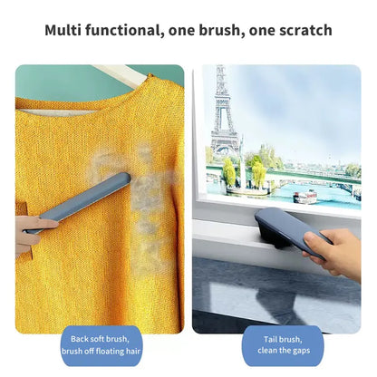 4-in-1 Multi-Functional Pet Hair Removal Tool with Extra Long Handle - Reusable and Washable Lint Cleaner for Furniture, Carpets, Clothing, Bedding, Cars, and Windows