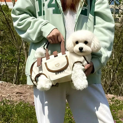 Portable Pet Carrier Backpack for Dogs and Cats, Lightweight Outdoor Travel Bag with Adjustable Shoulder Strap, Breathable Design in Lomi Color/Lion