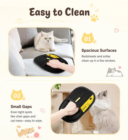 Enhanced Pet Hair Removal Gloves for Efficient Home Cleaning and Hair Management