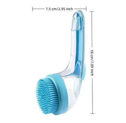 2026 2-in-1 Pet Bath and Grooming Deshedding Brush with Integrated Soap Dispenser, 8"x3"x4", Gentle Massage Tool for Dogs and Cats, Enhances Hair Care and Bathing Experience, Promotes Blood Circulation