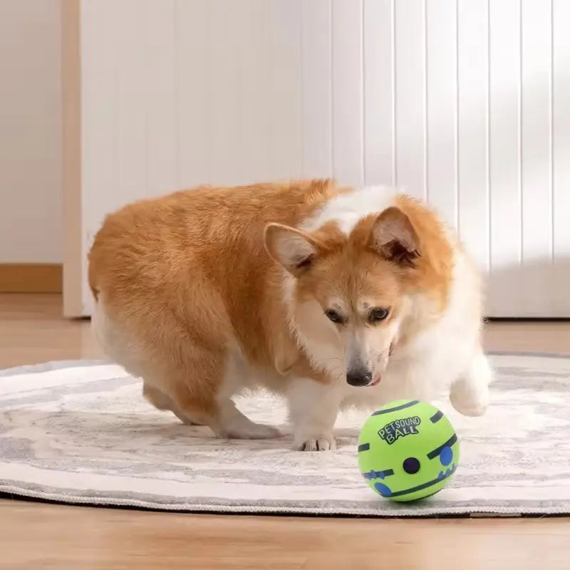 Silicone Interactive Dog Treat Dispenser Ball - Durable Chew Toy for Indoor and Outdoor Play