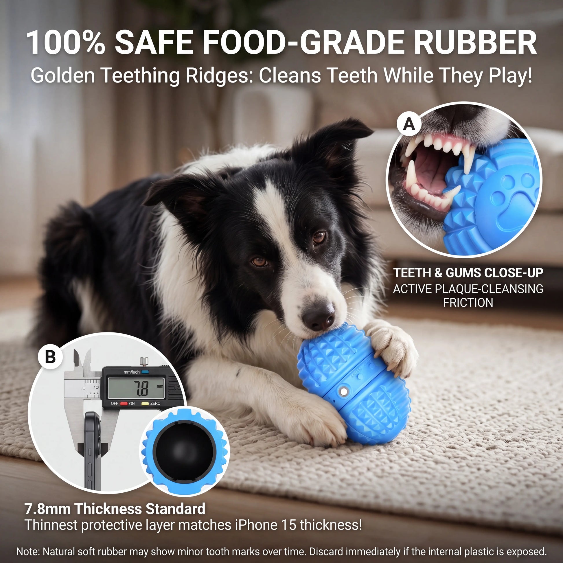 Smartwell Interactive Motion-Activated Dog Toy Ball with Voice Recording and Quiet Mode for Small to Medium Dogs - Indoor Use