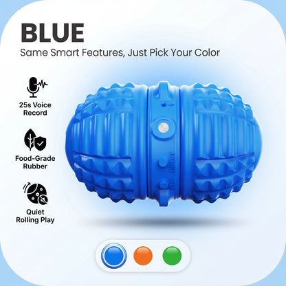 Smartwell Interactive Motion-Activated Dog Toy Ball with Voice Recording and Quiet Mode for Small to Medium Dogs - Indoor Use