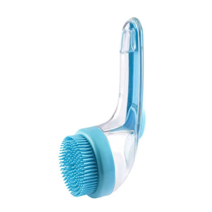 2026 2-in-1 Pet Bath and Grooming Deshedding Brush with Integrated Soap Dispenser, 8"x3"x4", Gentle Massage Tool for Dogs and Cats, Enhances Hair Care and Bathing Experience, Promotes Blood Circulation