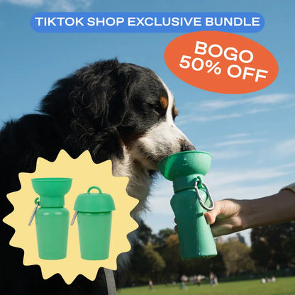 TikTok Exclusive: Set of 2 - 20 Oz Flip Dog Travel Water Bottles