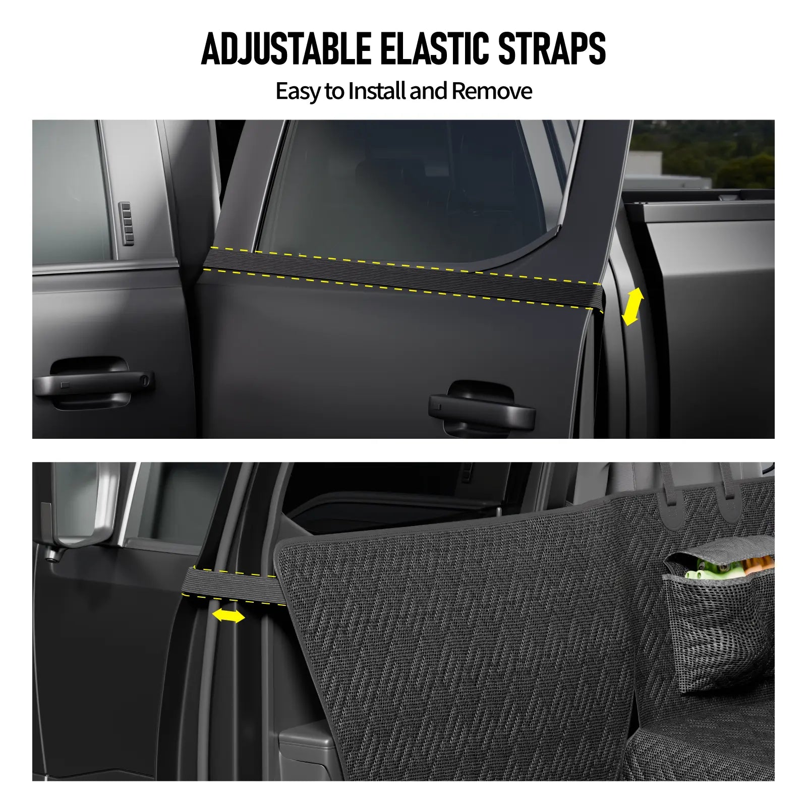 Premium Waterproof Dog Car Seat Cover with Reinforced Base, Supports Up to 400 lbs | Innovative Hammock Style Back Seat Extender for Cars, SUVs, and Full-Size Trucks (Available in Small & Large Sizes)