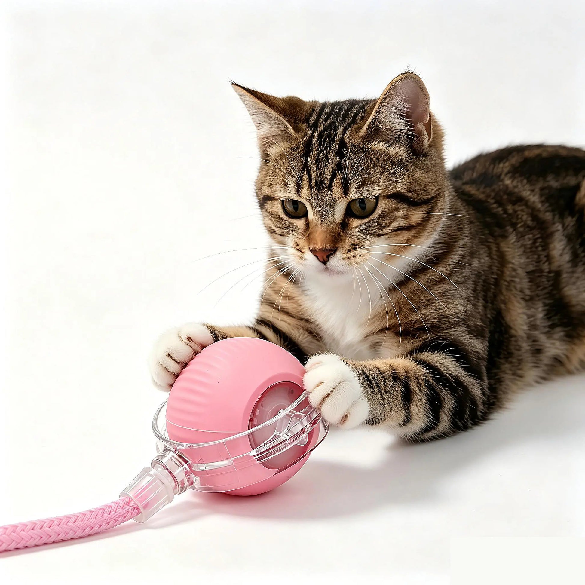 2026 Smart Automatic Rolling Interactive Toy for Kittens and Dogs - USB Rechargeable, Light-Up, Quiet, Bite-Resistant, Wear-Resistant, Non-Toxic with Adjustable Speed and Free Gift