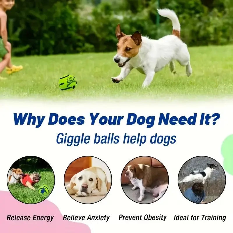 Silicone Interactive Dog Treat Dispenser Ball - Durable Chew Toy for Indoor and Outdoor Play