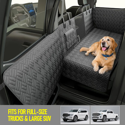 Premium Waterproof Dog Car Seat Cover with Reinforced Base, Supports Up to 400 lbs | Innovative Hammock Style Back Seat Extender for Cars, SUVs, and Full-Size Trucks (Available in Small & Large Sizes)