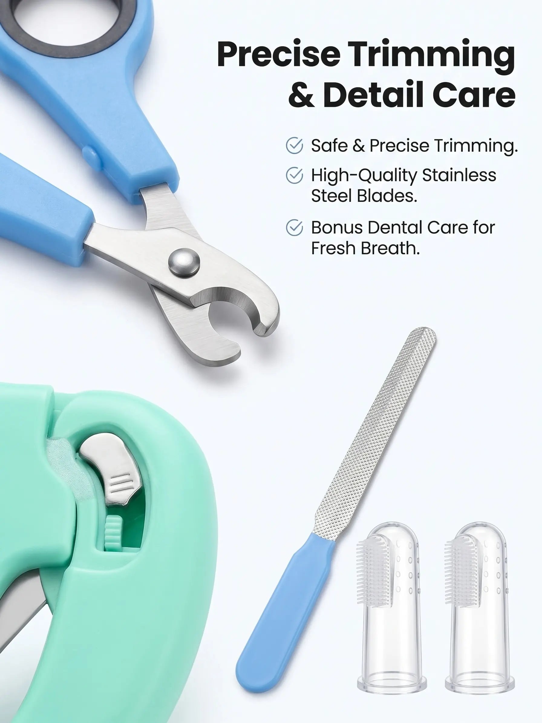 Professional Summer Pet Grooming Tool Set (8 Pieces) - Comprehensive Shedding and Oral Hygiene Kit for Dogs and Cats, Ideal for Indoor and Outdoor Use, Perfect Valentine’s Day Gift