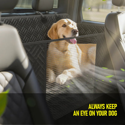 Premium Waterproof Dog Car Seat Cover with Reinforced Base, Supports Up to 400 lbs | Innovative Hammock Style Back Seat Extender for Cars, SUVs, and Full-Size Trucks (Available in Small & Large Sizes)