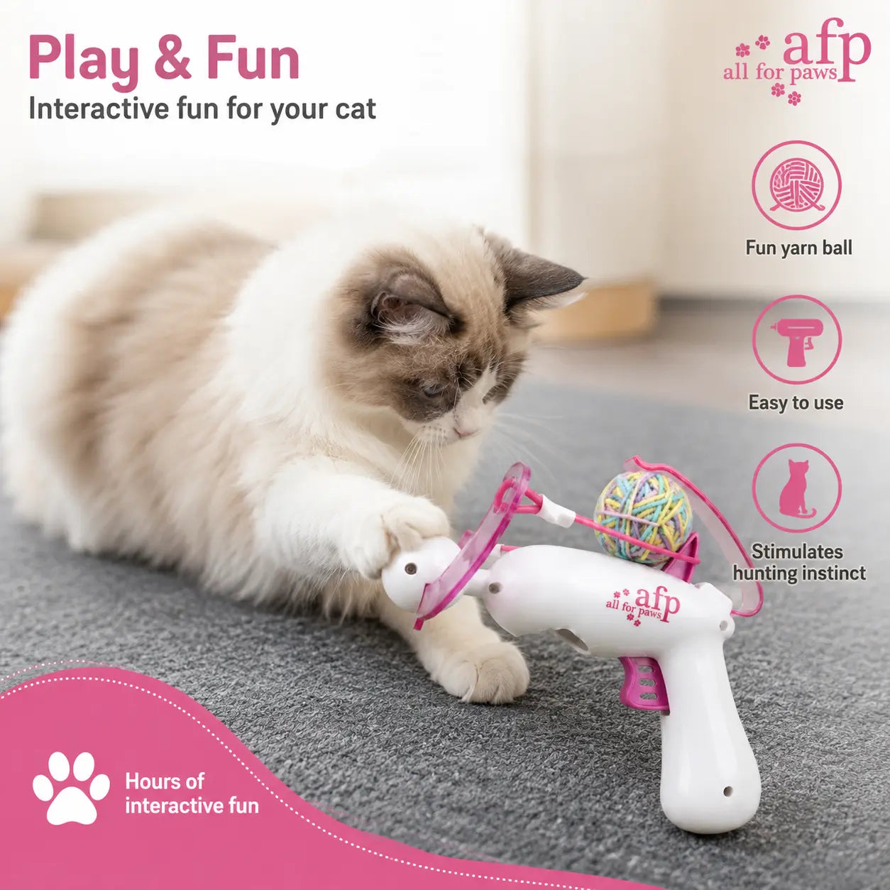 FIFA Official Licensed Interactive Cat Ball Launcher – Engaging Toy for Continuous Fetch Play and Hunting Instinct Stimulation